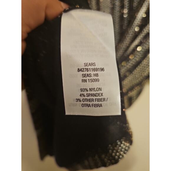 Elegant Black Gold Shimmer 3/4 Sleeve Party Top Size 2X by‎ Simply Emma - Picture 3 of 8